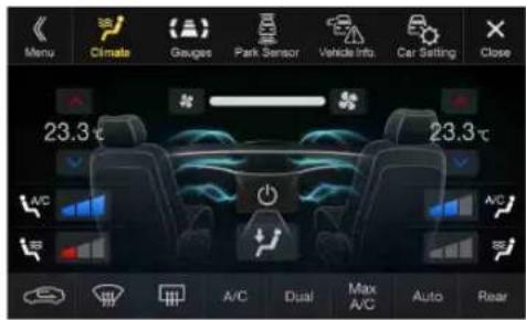 ALPINE X110 - ■ Climate screen example - 1