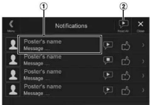 ALPINE X110 - ■ Notification List screen example - 1