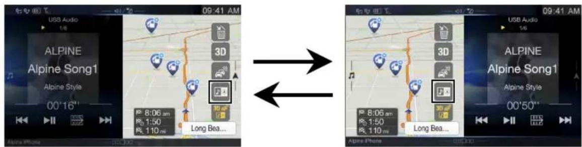 ALPINE X110 - Dual Screen Display Position - 1