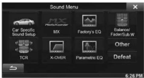 ALPINE INE-W940S - Select the desired item. - 1