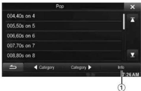 ALPINE INE-W940S - ■ Display example of category browsing mode screen - 1