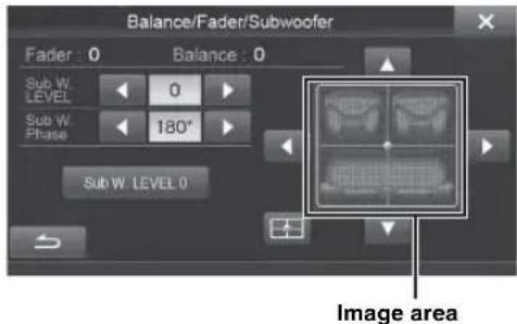 ALPINE INE-W940S - Setting the Balance/Fader/Subwoofer - 1