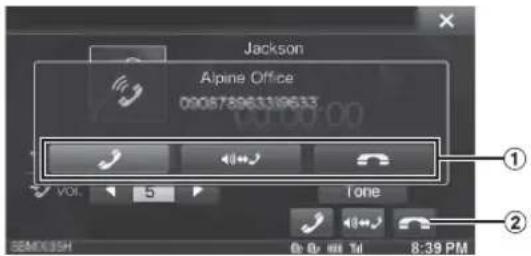 ALPINE INE-W940S - Receiving calls during a current call - 1