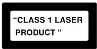 "CLASS 1 LASER PRODUCT"