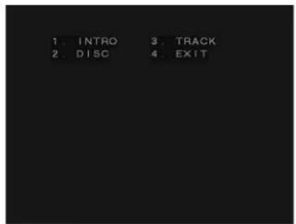 1. INTRO 2. DISC 3. TRACK 4. EXIT