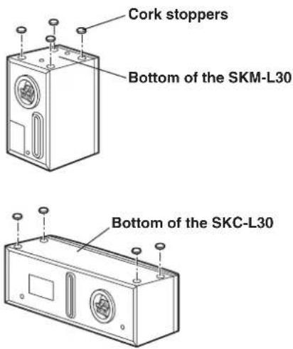 Cork stoppers Bottom of the SKM-L30 Bottom of the SKC-L30