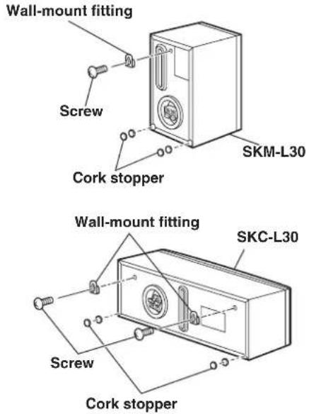 Wall-mount fitting Screw Cork stopper SKM-L30 Wall-mount fitting Screw SKC-L30 Cork stopper