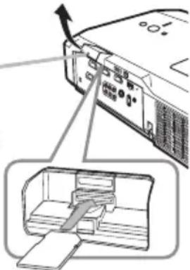 HITACHI CP-X417 - Inserting the SD card - 2