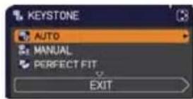 HITACHI CP-X3041WN - Correcting the keystone/perfect fit distortions - 1