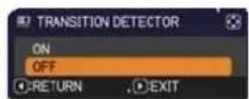 HITACHI CP-X3041WN - Turning on the TRANSITION DETECTOR - 1
