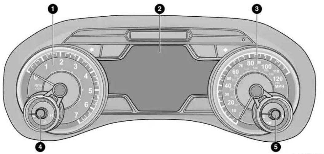RAM 4500 Chassis Cab (2021) - PREMIUM INSTRUMENT CLUSTER — GASOLINE - 1
