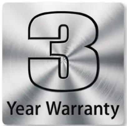 3 Year Warranty