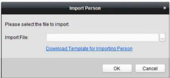 Import Person Please select the file to import. Import File: Download Template for Importing Person OK Cancel