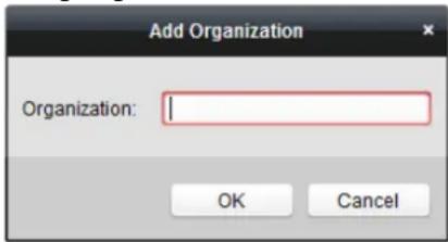 Add Organization Organization: OK Cancel