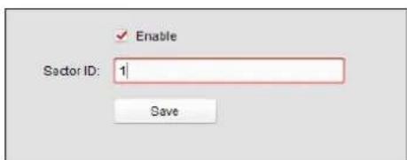 Enable Sector ID: 1 Save
