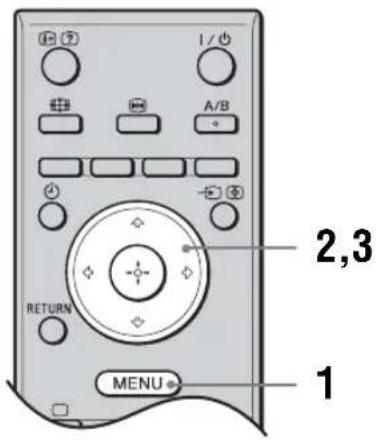1/0 A/B RETURN MENU 2,3 1