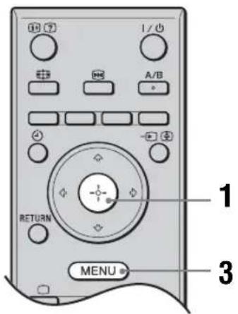 1 RETURN MENU 3 A/B