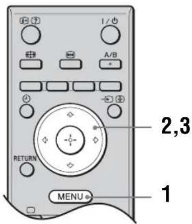 1/0 A/B RETURN MENU 2,3 1
