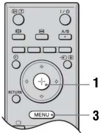 1 RETURN MENU 3 A/B