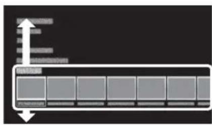 Diagram showing a grid of squares with directional arrows and labels, possibly representing a technical or engineering layout.