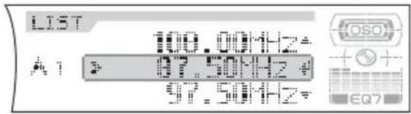 LIST 100.00MHz 97.50MHz 97.50MHz ISO EQ7