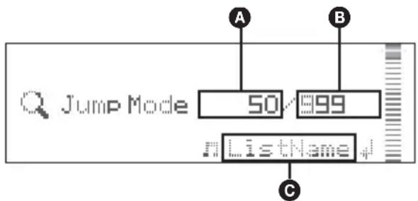 Jump Mode 50/999 ListName 4 A B C