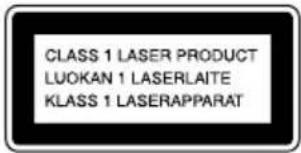 CLASS 1 LASER PRODUCT LUOKAN 1 LASERLAITE KLASS 1 LASERAPPARAT