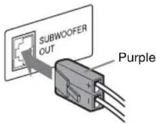 SUBWOOFER OUT Purple