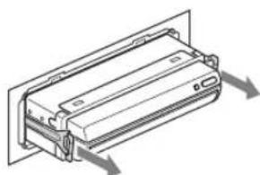 Technical line drawing of a mechanical component with arrows indicating assembly or motion (no text or symbols)