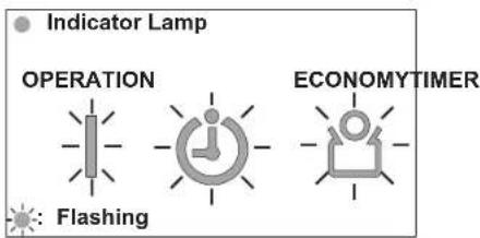 Indicator Lamp OPERATION ECONOMYTIMER : Flashing