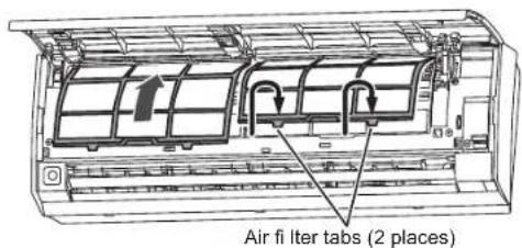 Air fi lter tabs (2 places)