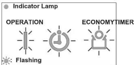 Indicator Lamp OPERATION ECONOMYTIMER : Flashing