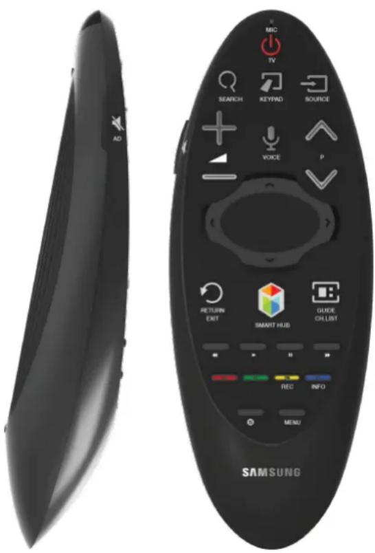 MIC TV SEARCH KEYPRO SOURCE VOICE P RETURN EXIT SMART HUB GUIDE CH LIST REC INFO MENU SAMSUNG