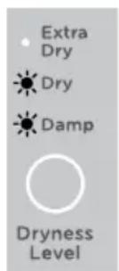 Extra Dry Dry Damp Dryness Level