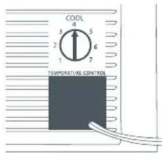 COOL 4 3 5 2 6 1 7 TEMPERATURE CONTROL