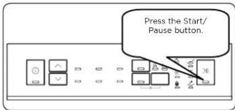 Press the Start/ Pause button.