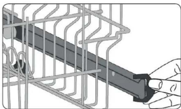 WESTINGHOUSE WSF6604WA - Top basket height adjustment while it is empty - 1