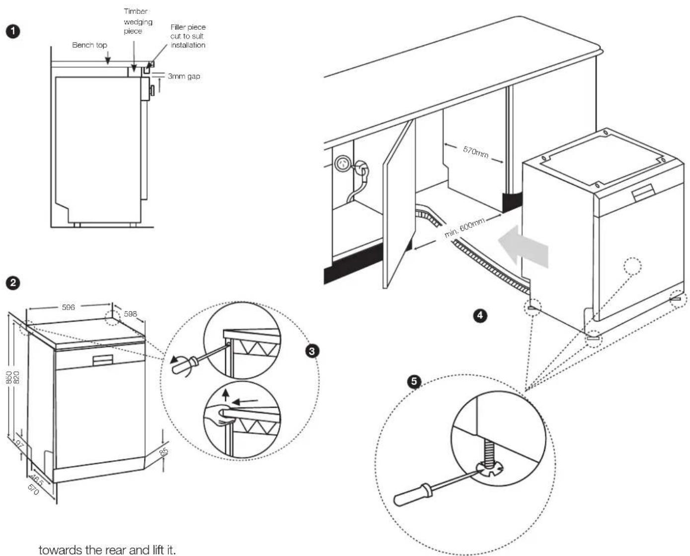 WESTINGHOUSE WSF6604WA - INSTALLATION - 1