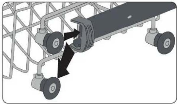 WESTINGHOUSE WSF6604WA - Top basket height adjustment while it is empty - 2
