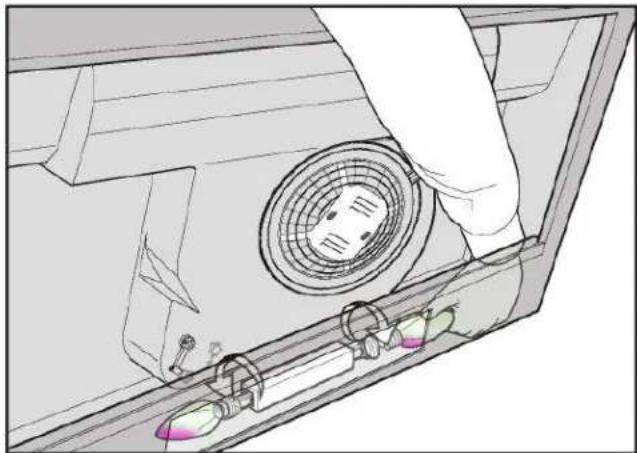 WESTINGHOUSE WRJ600UW - Replacing lamps: - 1