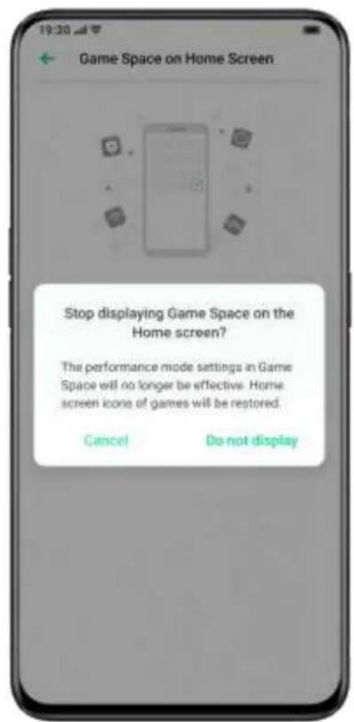 OPPO A12s - Disable Game Space on Home Screen - 2