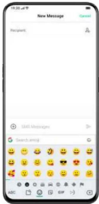 OPPO A12s - Type Emojis and Stickers - 1