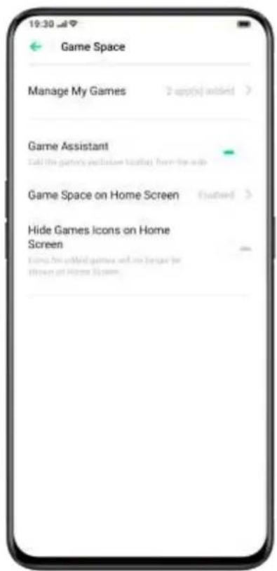 OPPO A12s - Disable Game Space on Home Screen - 1