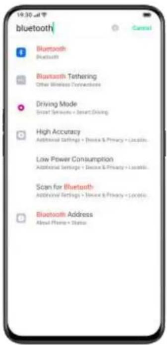 OPPO A12s - Search Settings - 1