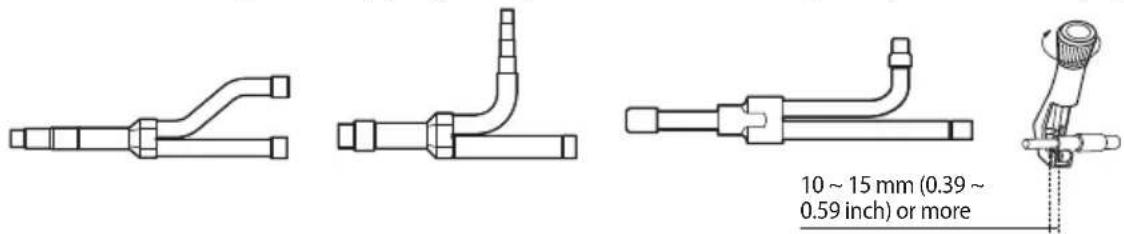 10 ~ 15 mm (0.39 ~ 0.59 inch) or more