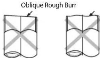Oblique Rough Burr