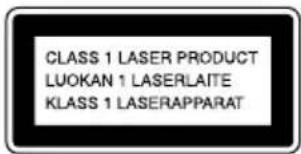 CLASS 1 LASER PRODUCT LUOKAN 1 LASERLAITE KLASS 1 LASERAPPARAT