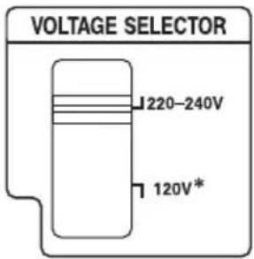 VOLTAGE SELECTOR J220-240V 120V*