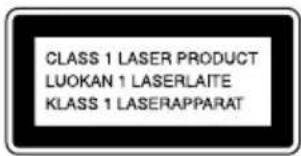 CLASS 1 LASER PRODUCT LUOKAN 1 LASERLAITE KLASS 1 LASERAPPARAT