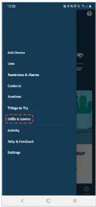 Add Device Lists Reminders & Alarms Contacts Routines Things to Try Skills & Games Activity Help & Feedback Settings
